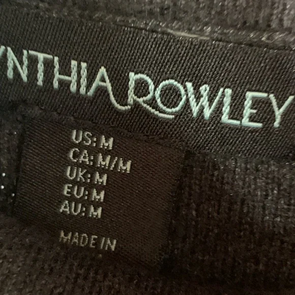 Cynthia Rowley Cotton Blend Gray Cowl Neck Pullover Front Sweater Tunic M - Picture 3 of 8